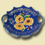 e ceramiche di Angelao Occhipinti - centrotavola fiori e girasoli blu